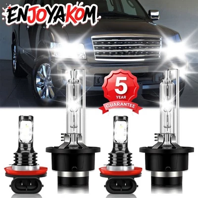 Combo faros LED + bombillas antiniebla altas + bajo HID para Infiniti QX56 2011-2013 Foto 1 de 4
