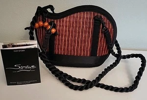 TATAMI BASKETS OF CAMBODIA GRASS WOVEN PURSE IN EXCELLENT NEW CONDITION - Picture 1 of 8