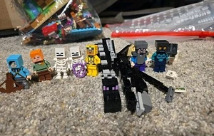 Lego Minecraft Mixed Lot of Minifigures For Parts  Weapons    - Picture 1 of 6