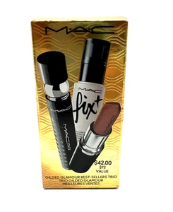 MAC Beauty 3 piezas Set de regalo de maquillaje dorado Glamour Trio bestsellers (sellado) - Imagen 1 de 5