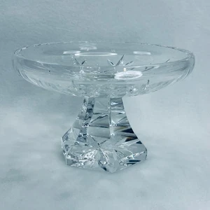 Oneida Piedistallo Cristallo B Taglio a Mano Piombo Cristallo 7,5” x 5” Corea - Foto 1 di 7