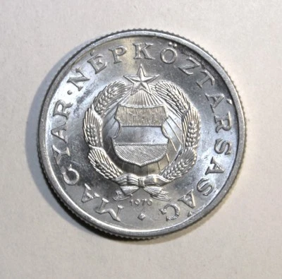 S6 - Hungary 1 Forint 1970 Brilliant Uncirculated Aluminum Coin *** Beautiful - Image 1 of 2