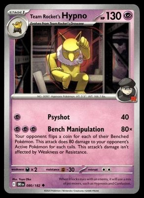 Team Rocket's Hypno 080/182 SV10: Destined Rivals - Image 1 of 2