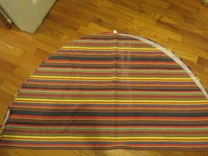 Mantel De Colección Fiestaware Redondo Otoño Otoño Rayas 52" Algodón Brillante En muy buena condición - Imagen 1 de 7