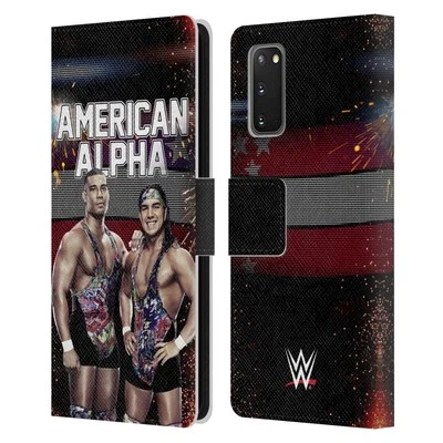 OFFICIAL WWE AMERICAN ALPHA LEATHER BOOK WALLET CASE COVER FOR SAMSUNG PHONES 2 - Image 1 of 4