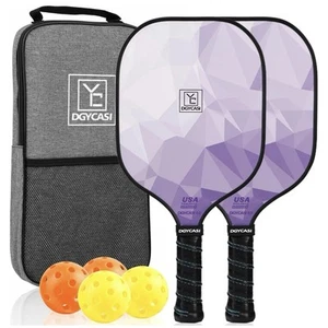 YC DGYCASI Pickleball Set of 2 USAPA Approved Fiberglass Lightweight Paddles New - Picture 1 of 13