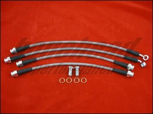 Techna-Fit Stainless Steel Braided Brake Lines 1986-1991 Mazda RX-7 (5 Lug Disc) - Picture 1 of 5