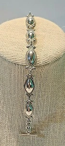 Vintage Sterling Silver Toggle Bracelet 925 CII Mexico 26 grams L/N - Picture 1 of 8