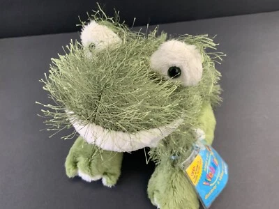 Webkinz Frog Plush Stuffed Animal NO CODE Green HM001 FROG GANZ used - Image 1 of 4