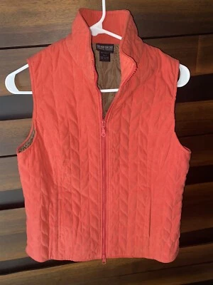 Nomadic Traders Quilted Vest Women’s Small Coral Color Full zip sleeveless - Image 1 of 4
