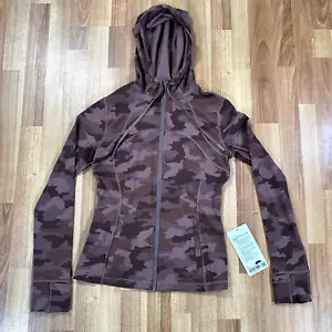 Lululemon Hoodie Womens Size 8 Brown Camo Full Zip Jacket NWT - Picture 1 of 10