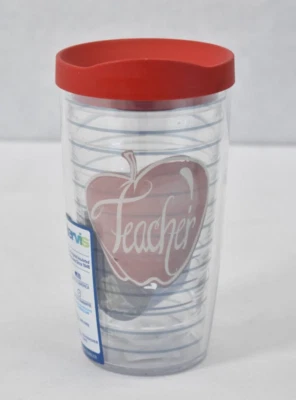 Tervis Para Profesores Escritorio Apple Doble Pared Vaso Aislado 16oz con Tapa Roja Foto 1 de 4