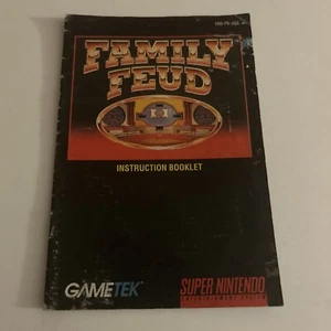 Family Feud Super Nintendo SNES MANUAL ONLY Original Authentic - Picture 1 of 2