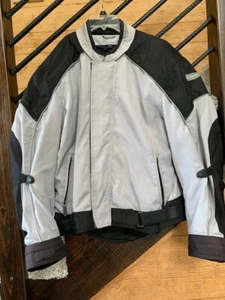 Tourmaster Flex Series 2 Motorcycle Jacket Men's Size L 44 Gray/Black Zip Liner - Picture 1 of 13
