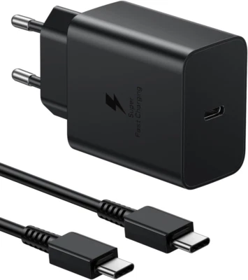 Caricabatterie USB-C 45W Cavo 2Mt Caricatore Rapido per Samsung Galaxy S24/S23.. - Immagine 1 di 4