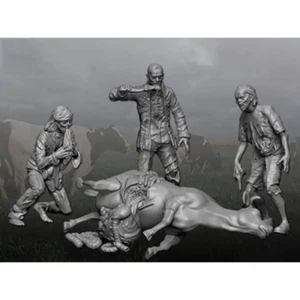 1/35 3 piezas con kit modelo de resina de toro Zombie Post Apocalipsis sin pintar - Imagen 1 de 1