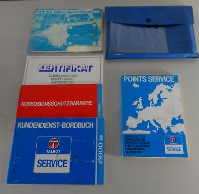 Mappa Del Tavolo + Manuale Operativo Talbot Matra Simca Rancho Stand 02/1983 - Immagine 1 di 4