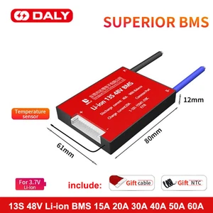 DALY BMS 13S 48V 15A 60A Li-ion Battery Protection Board With NTC Balance E-bike