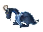 Manhatten Toy Company Blue Dragon Plush Stuffed Animal 
