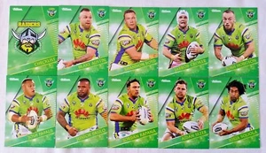 NRL 2018 Trading Cards Canberra Raiders full set of 10 - Foto 1 di 1