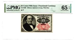 Fr. 1308 25c Fifth Issue PMG Gem Uncirculated 65 EPQ - Picture 1 of 2