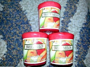 Yankee Candle Dulce melon 3 Muestra Velas Sandía Melón Cera Popurrí - Imagen 1 de 4