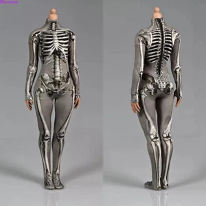 Body aderente elastico teschio sabbia 1:6 vestiti per corpo figura PH TBL donna 12" - Foto 1 di 6
