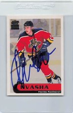 1999/00 Pacific Paramount #101 Oleg Kvasha Panthers Signed Auto *G7198