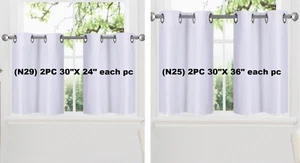 1 SET UNLINED GROMMET PANELS WINDOW DRESSING CURTAIN 60"WIDE X 24" OR 36"LENGHT - Imagen 1 de 27