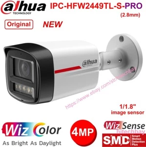 Dahua WizColor 4MP SMD+ Built-in Mic PoE WizSense IP Camera IPC-HFW2449TL-S-PRO - Picture 1 of 9
