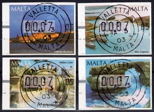 2002 MALTA ATM Stamps 1-4 / Frama Machine 03 / Valletta / 7ct first day - Picture 1 of 1