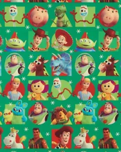 TOY STORY WOODY BUZZ GIFT WRAP WRAPPING PAPER FLAT CHRISTMAS HOLIDAY 60 SQ FT - Picture 1 of 12