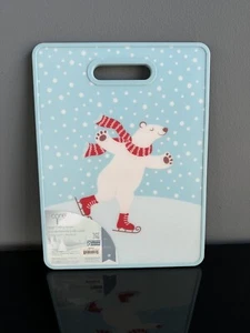NEW Christmas Polar Bear Cutting Board - 2-Sided Stain & Odor Resistant BPA Free - Picture 1 of 4