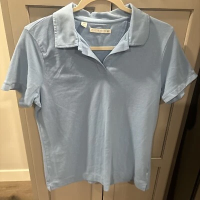 Camisa polo Cutter & Buck para mujer talla M azul claro cuello en V para mujer golf atlética Foto 1 de 4