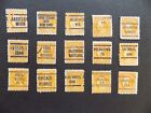 U S Coll'n of (15) d'occasion PREC. Timbres DEFIN difft. cities-5-10-M-10 C FRANKLIN
