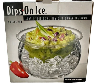 Prodyne Dip On Ice Dip Bow Nests In Ice Bowl 16oz Top Dip Bowl Keep Food Cold - Image 1 of 4