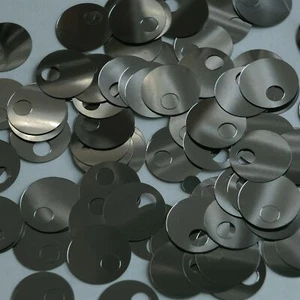 Large Hole Round Sequin 20mm Dark Gray Olive Metallic Paillettes Made in USA - Picture 1 of 2