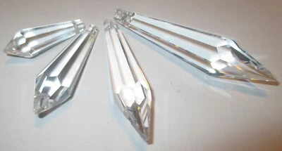 2 Zapfen, 38 X 12 mm Kristallanhänger Kristallzapfen, Asfour Crystal, #19 - Bild 1 von 2