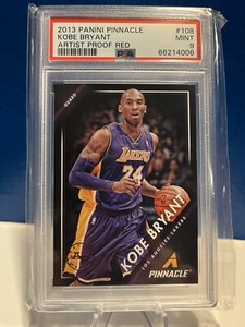 2013-14 Panini Pinnacle Red Artist Proof Kobe Bryant #108 Rare 🔥 PSA 9 POP 1 🐐