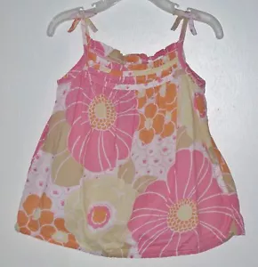 babyGAP Size 2 Years Pink Sleeveless Floral Tops ~ Shirt - Foto 1 di 2