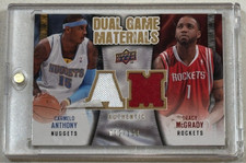 2009-10 Upper Deck Dual Game Materials Carmelo Anthony Tracy McGrady 012/150 (1)