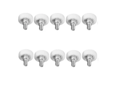 HEGAPRO Laufrolle mit Gewinde Gleitrolle Kunststoff Möbelrolle Lagerrolle M6 Ø22x22 10 S