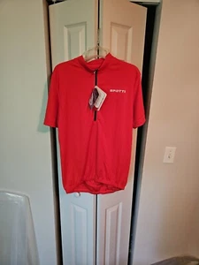 Spotti Cycling Jersey Mens Extra Large Orange 1/2 Zip XL (#22) - Picture 1 of 6