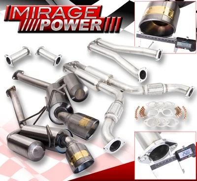 For 03-09 Infiniti G35 Coupe 350Z VQ35DE Catback Exhaust Y-Pipe Gray Tip GODSNOW Foto 1 de 4