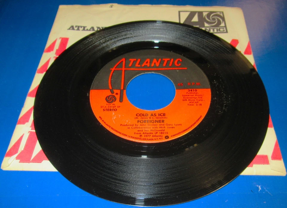 Foreigner, Cold As Ice / I Ned You - Image 1 of 1