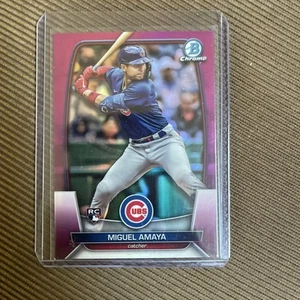 2023 Bowman Chrome #56 Miguel Amaya Fuchsia Refractor #/299 Rookie card - Picture 1 of 2