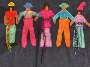 Vintage Alfredo's Wife Wearable Art Applikation Denim OVERSIZE Tunika Gr. M - Bild 1 von 8