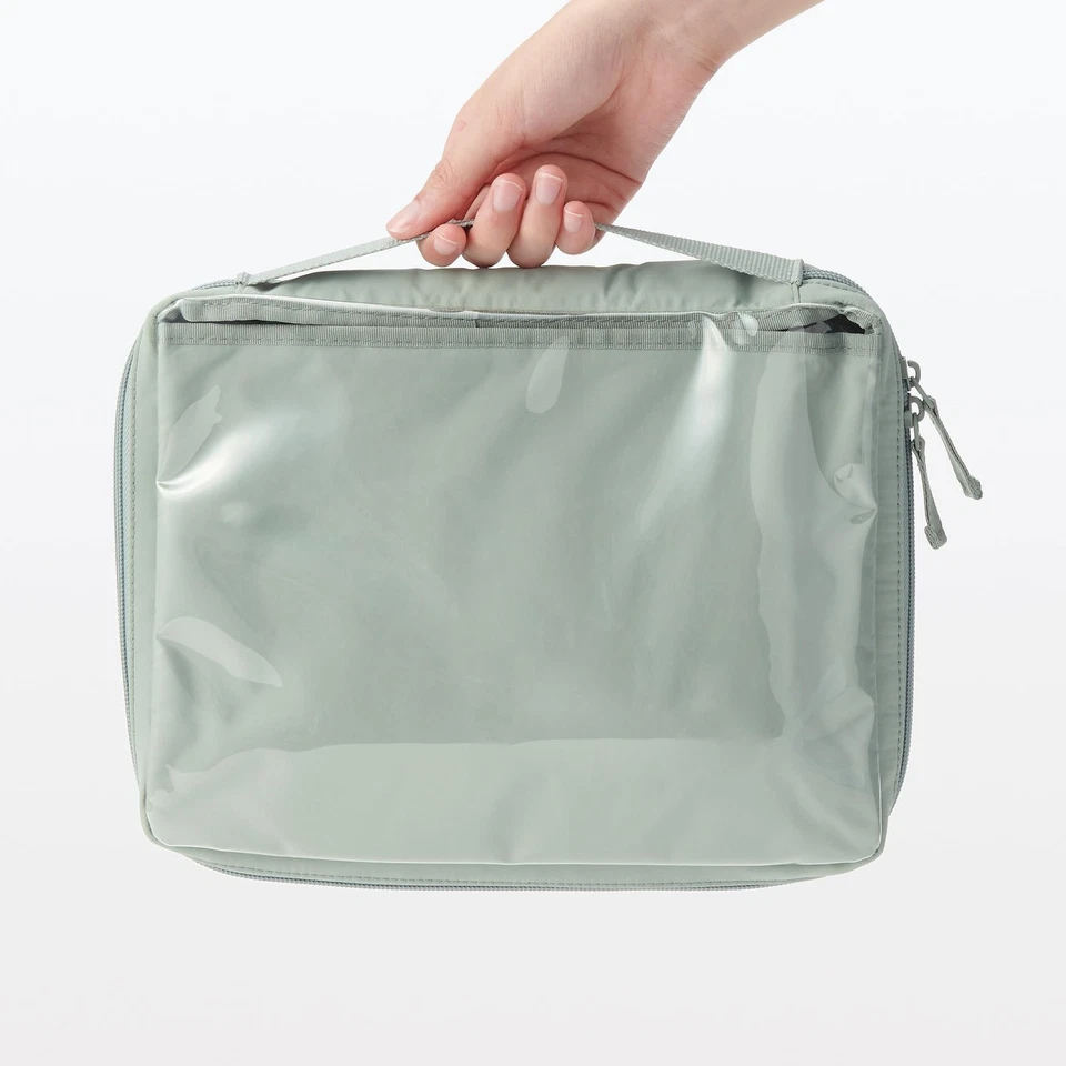 Duties Included MUJI Pocket-selectable Collection Case A5 Wide Moss Green A
