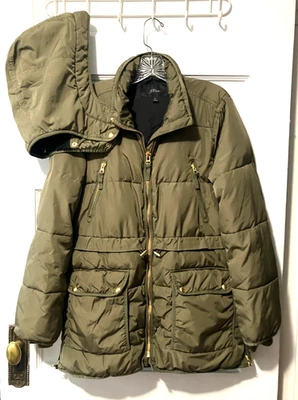 Parka J Crew para mujer talla M mediana acolchada abrigo de invierno chaqueta Primaloft Chateau Foto 1 de 4