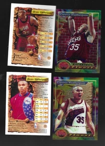 CLARENCE WEATHERSPOON 1993-94 TOPPS FINES lote (2) 76ERS RC - Imagen 1 de 1